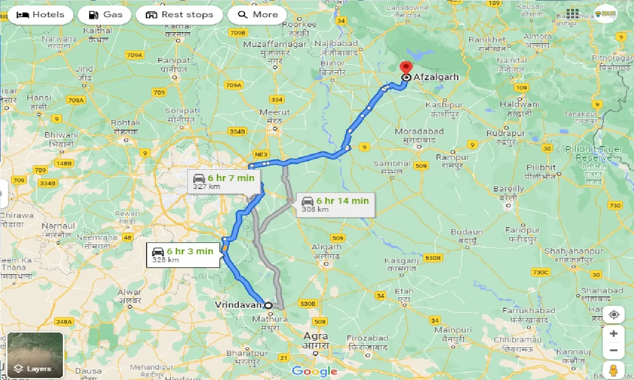 vrindavan-to-afzalgarh-taxi