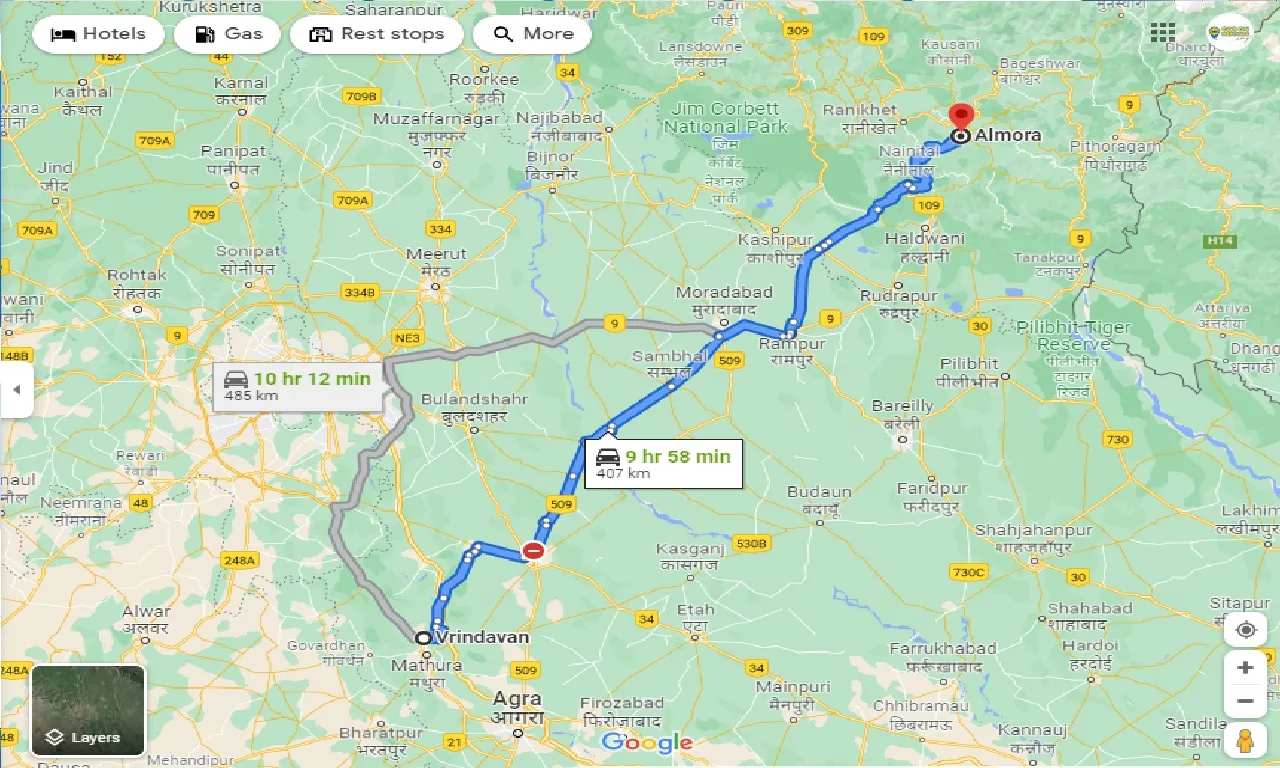 vrindavan-to-almora-one-way