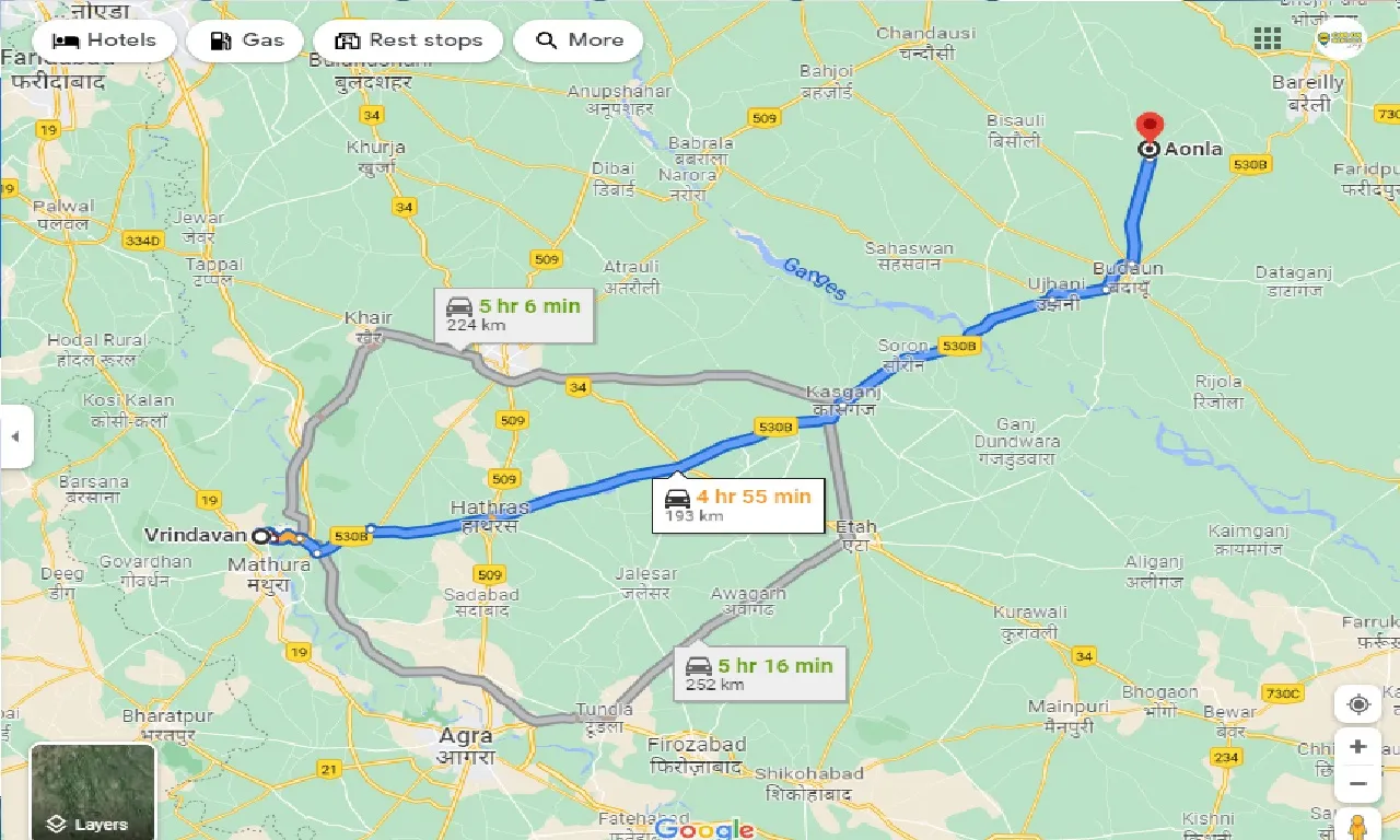 vrindavan-to-aonla-one-way