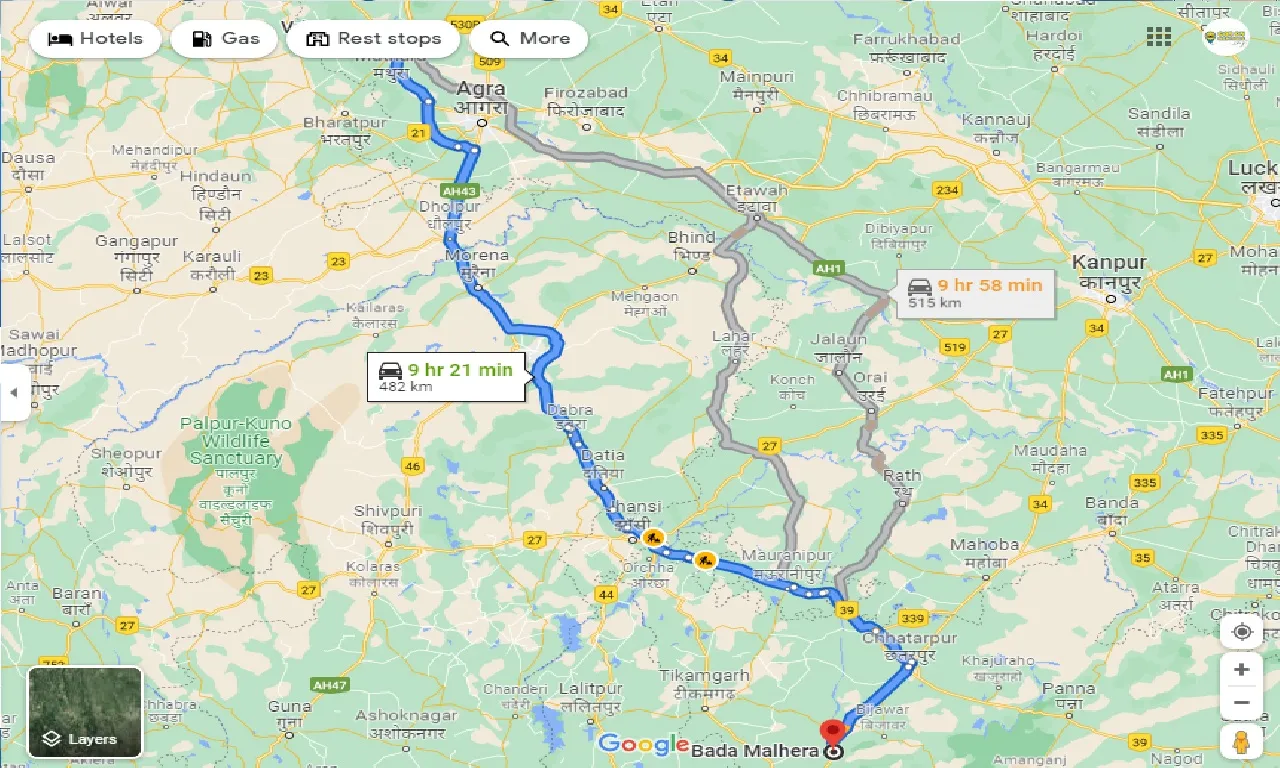 vrindavan-to-bada-malhera-one-way