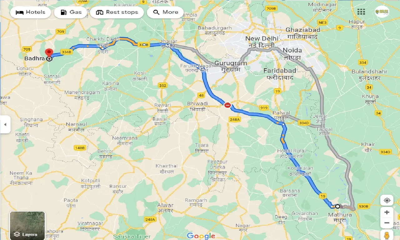 vrindavan-to-badhra-one-way