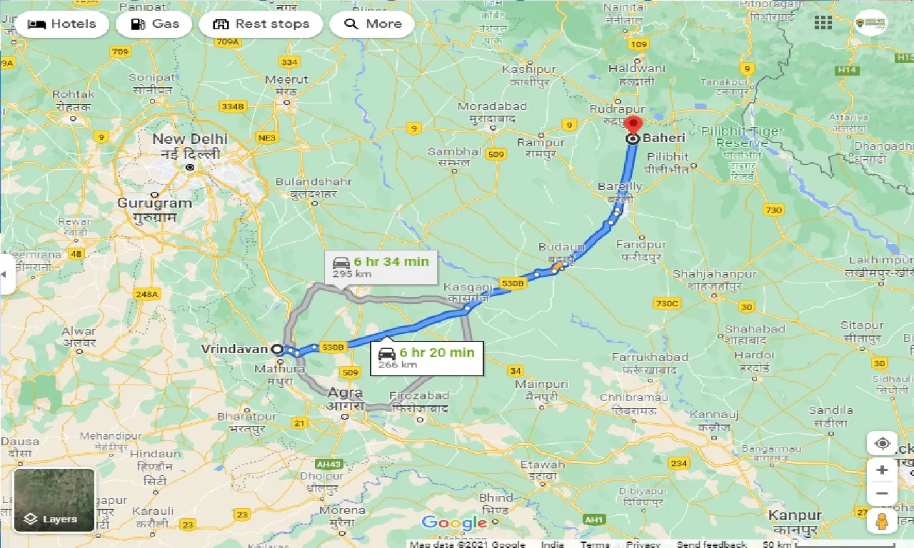 vrindavan-to-baheri-taxi