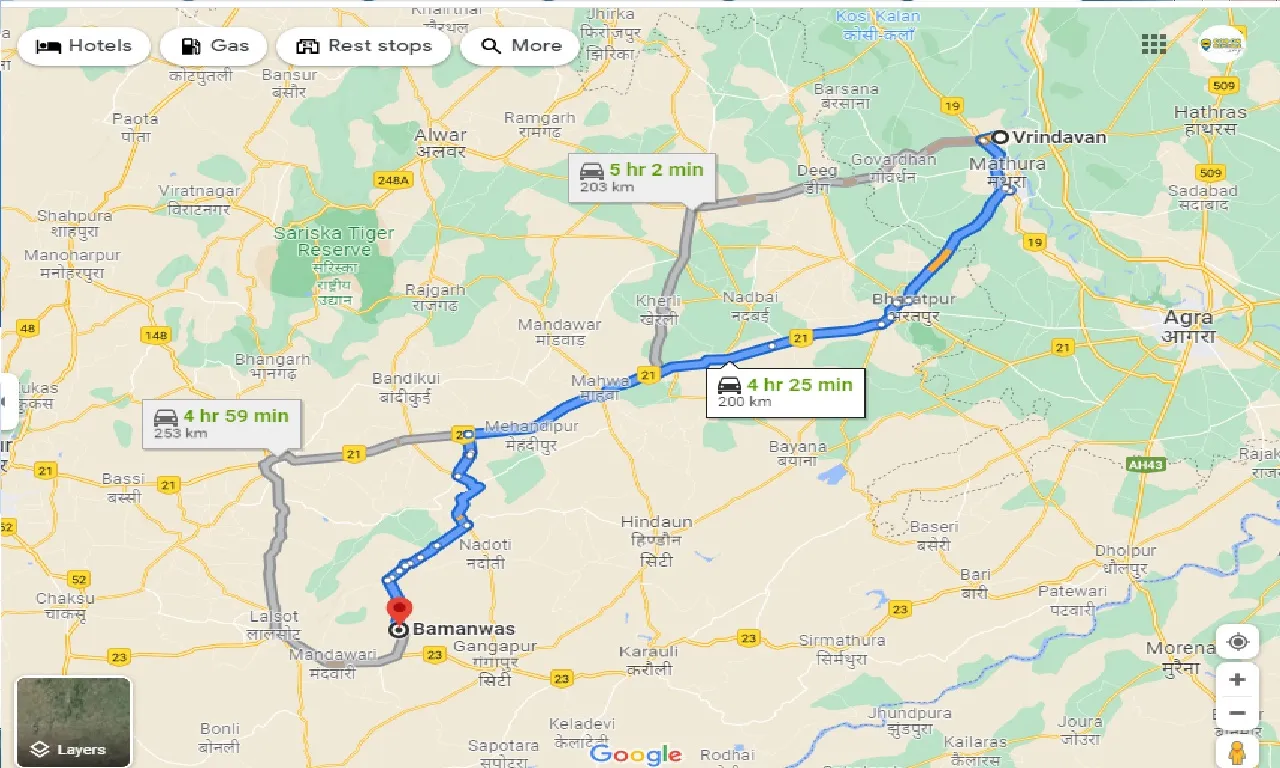 vrindavan-to-bamanwas-taxi