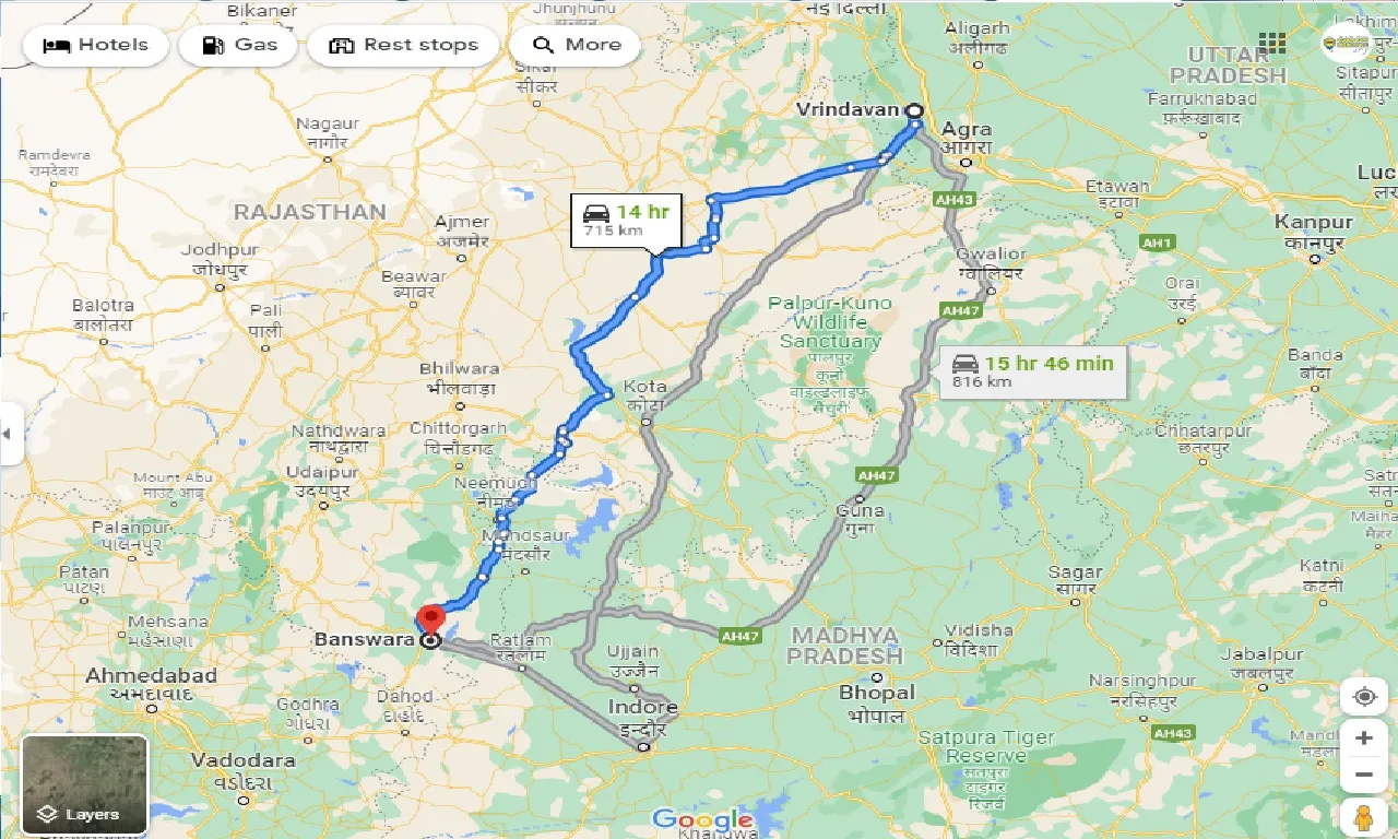 vrindavan-to-banswara-one-way