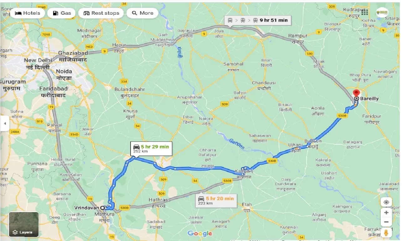 vrindavan-to-bareilly-round-trip