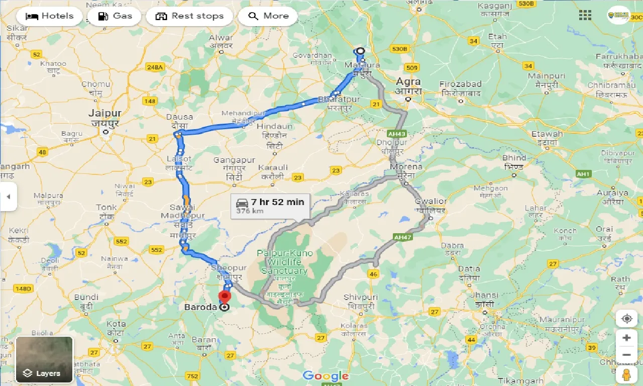 vrindavan-to-baroda-taxi