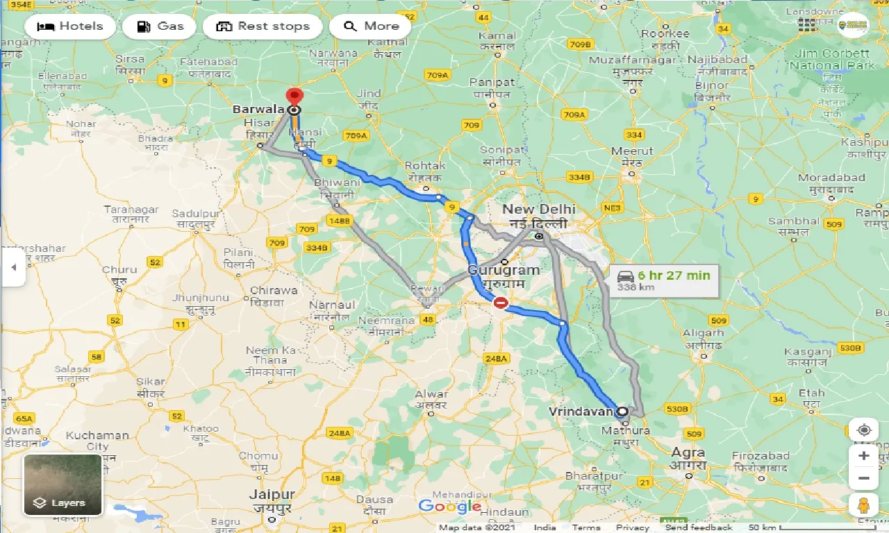 vrindavan-to-barwala-one-way