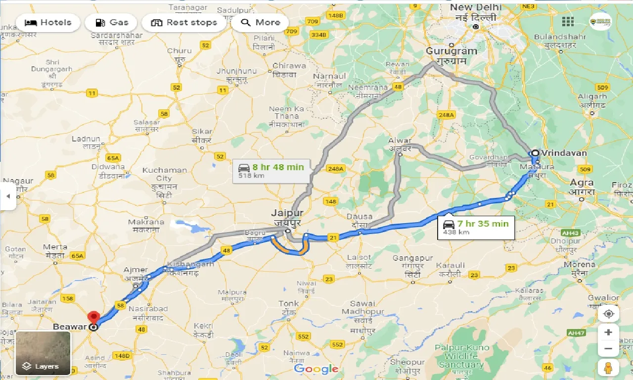 vrindavan-to-beawar-one-way
