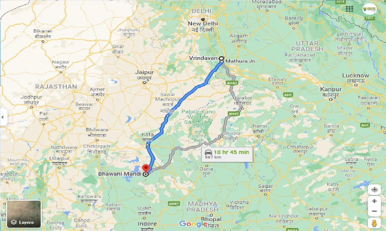 vrindavan-to-bhawani-mandi-taxi