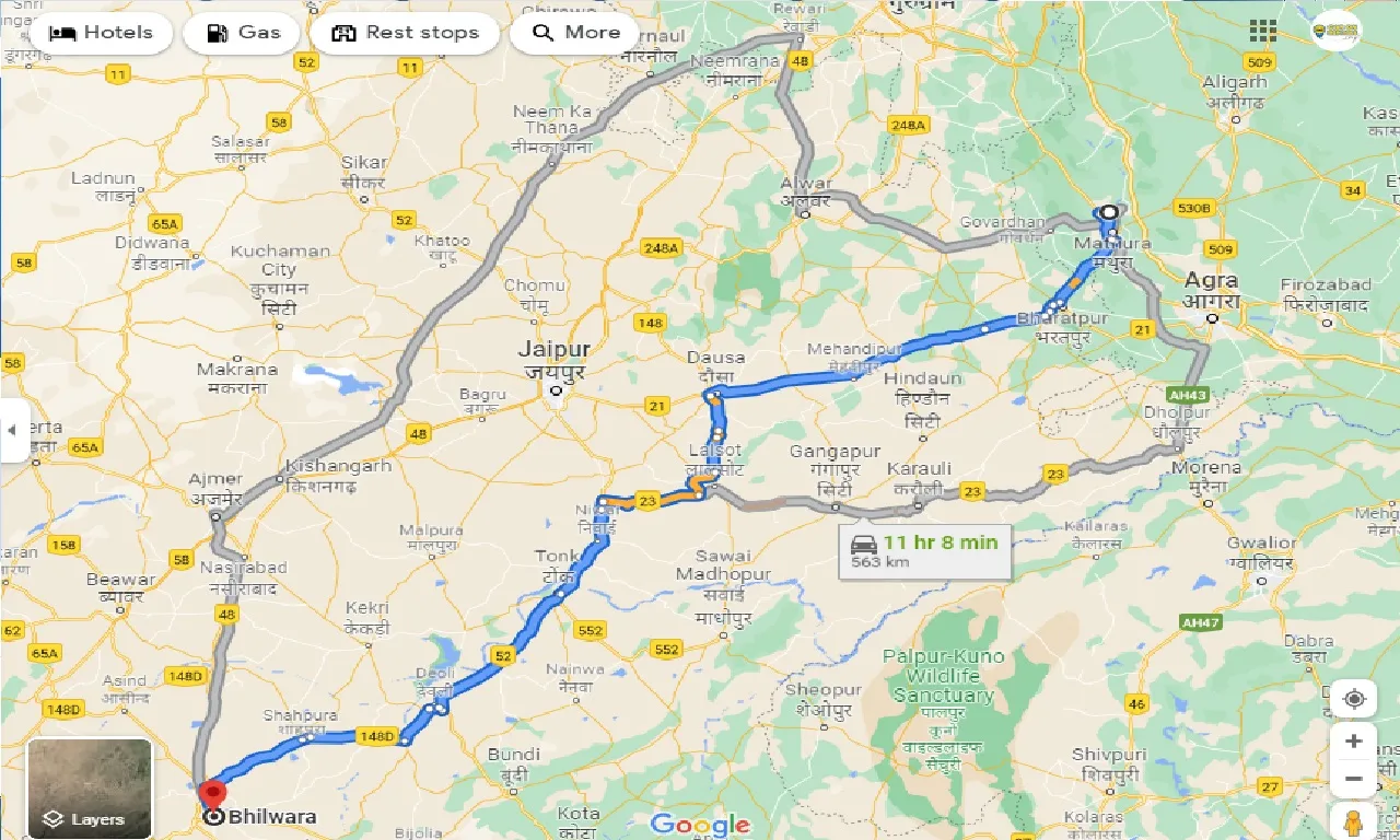 vrindavan-to-bhilwara-one-way