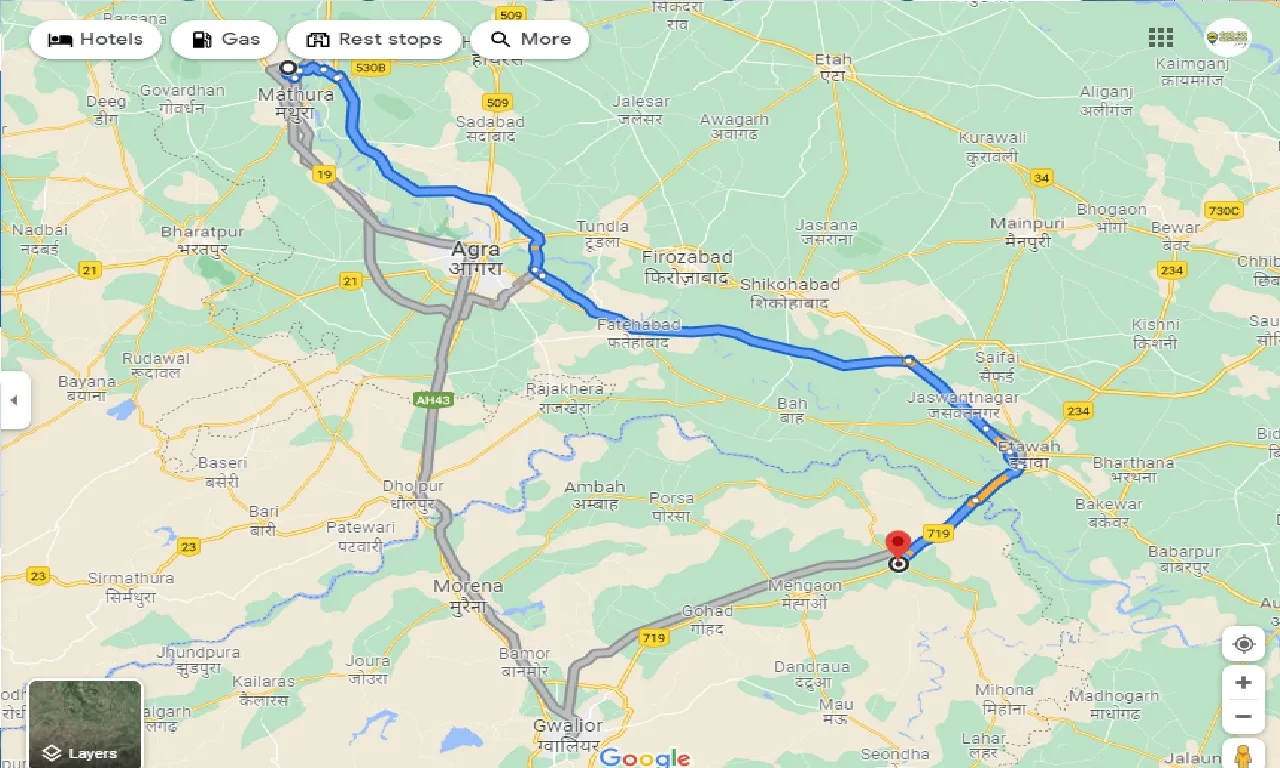 vrindavan-to-bhind-one-way