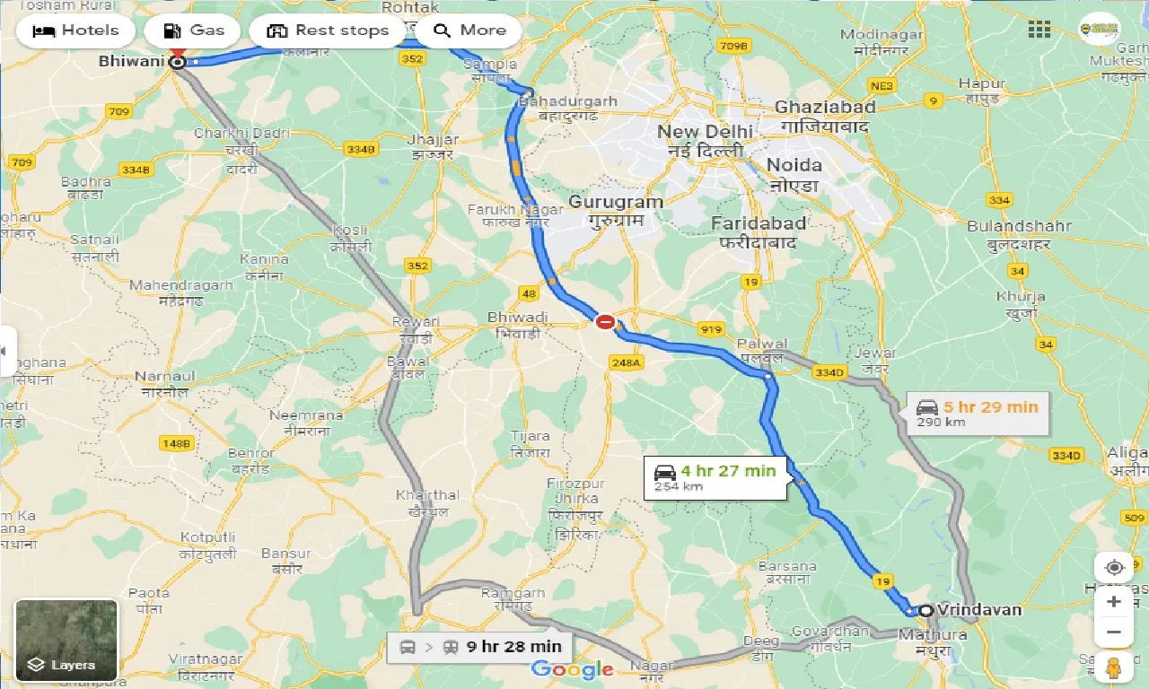 vrindavan-to-bhiwani-one-way