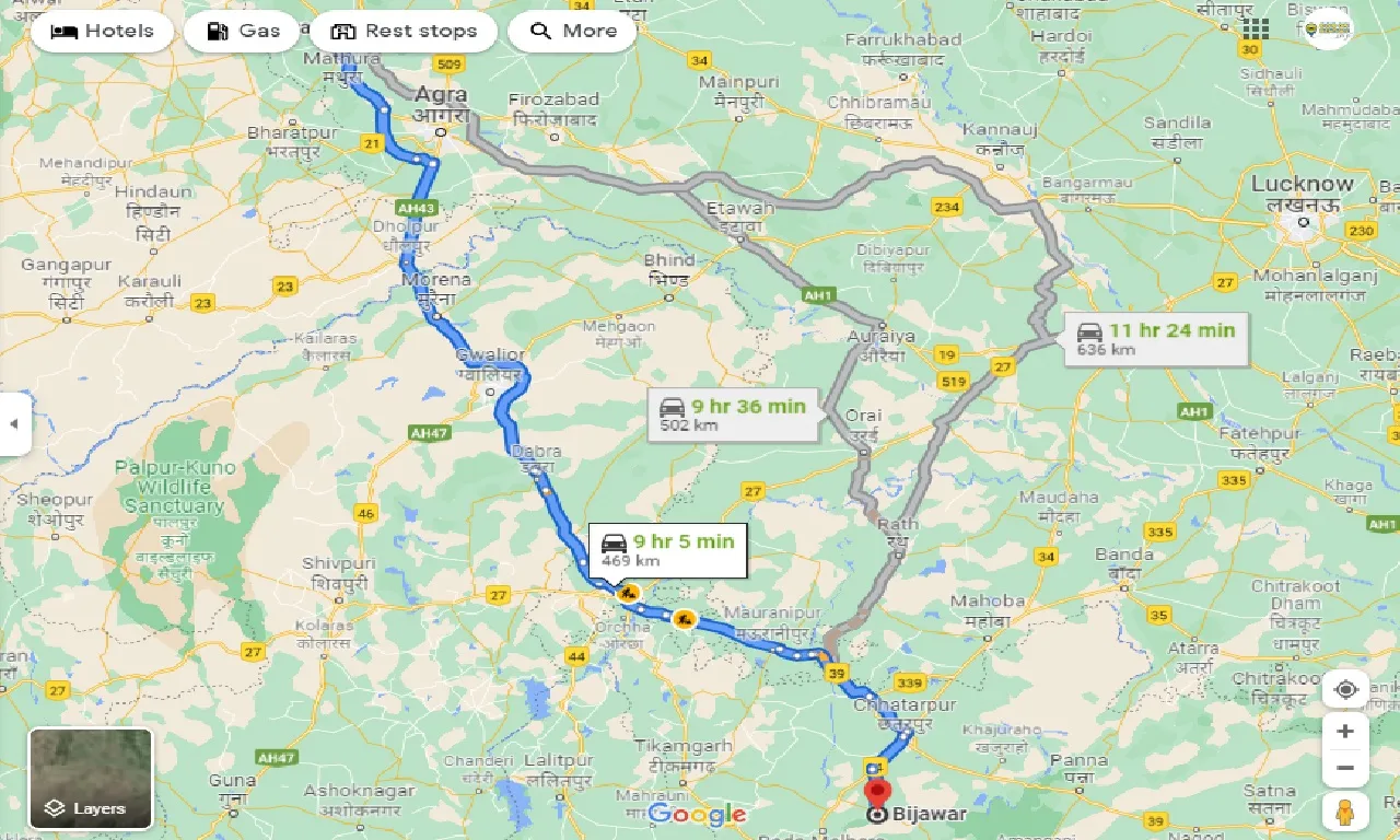 vrindavan-to-bijawar-taxi
