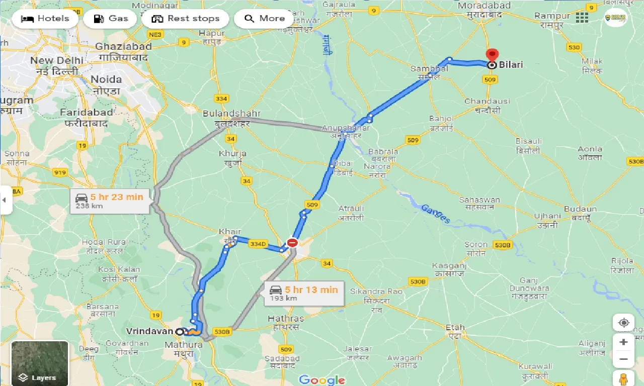 vrindavan-to-bilari-one-way