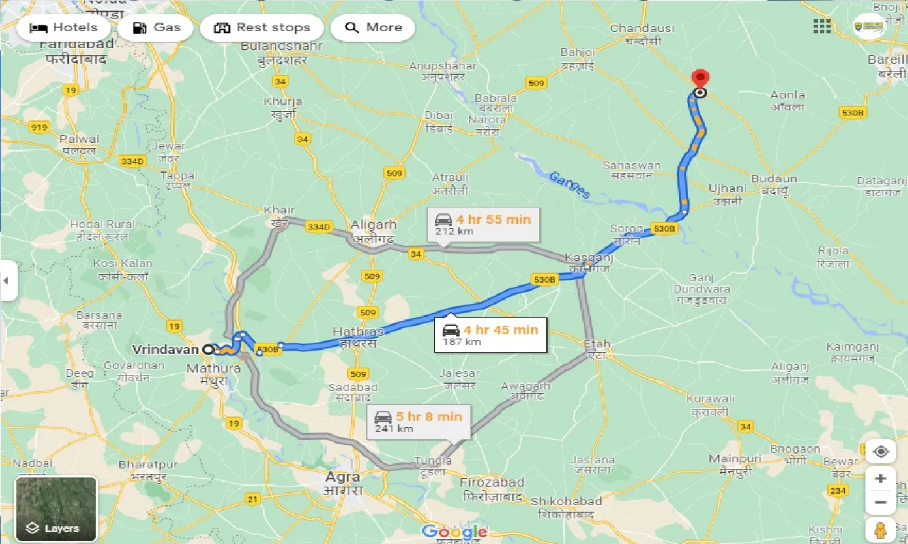 vrindavan-to-bisauli-one-way