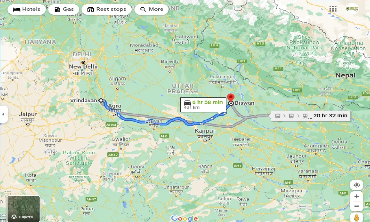 vrindavan-to-biswan-taxi
