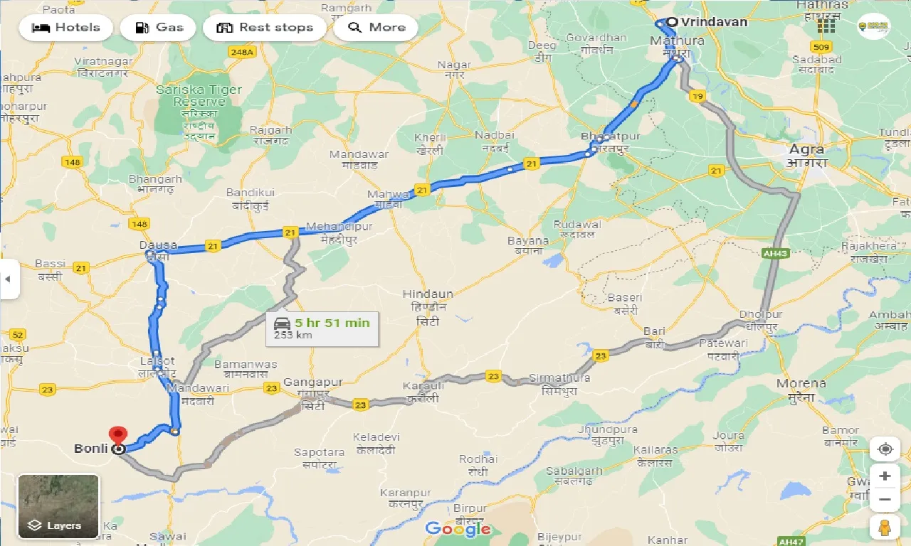 vrindavan-to-bonli-taxi