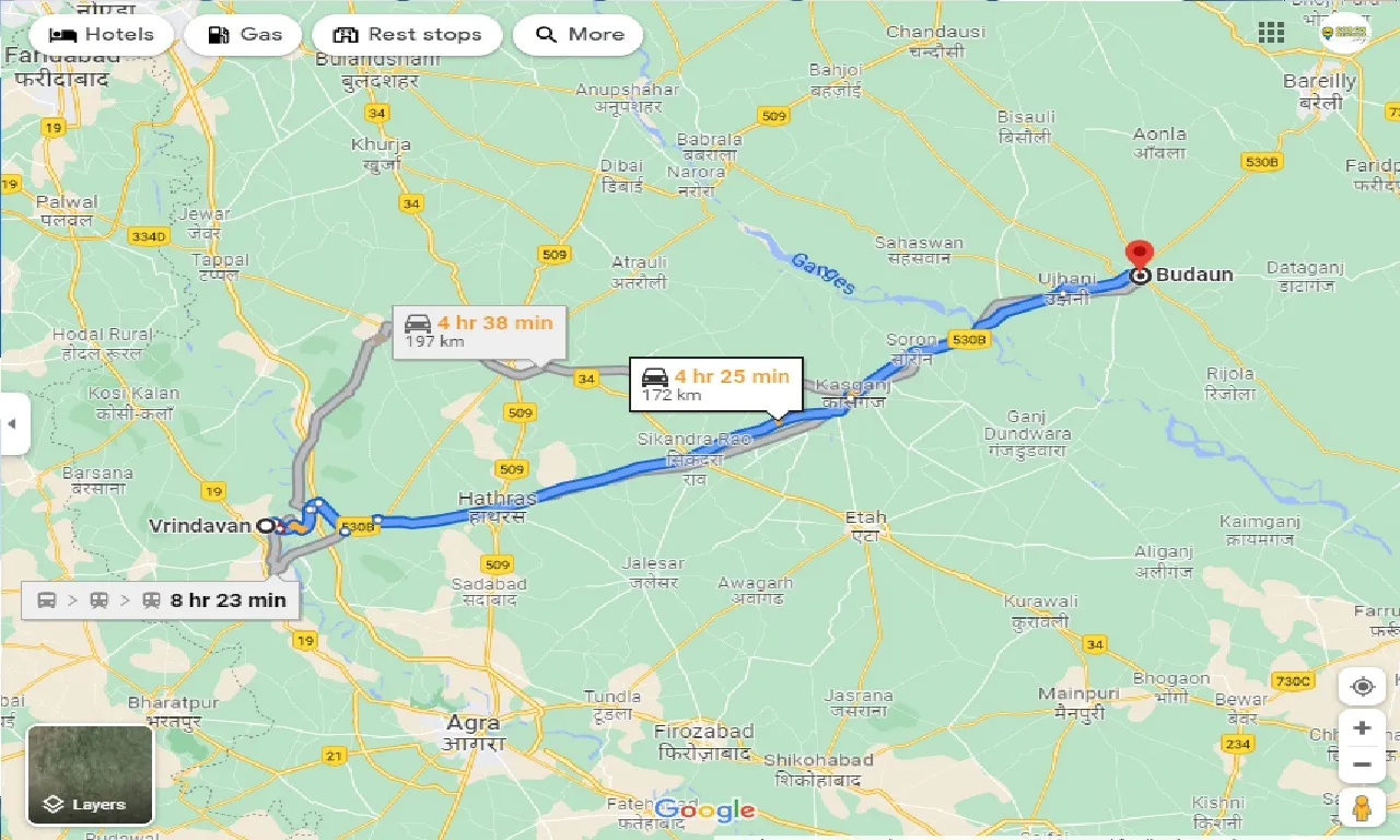 vrindavan-to-budaun-taxi