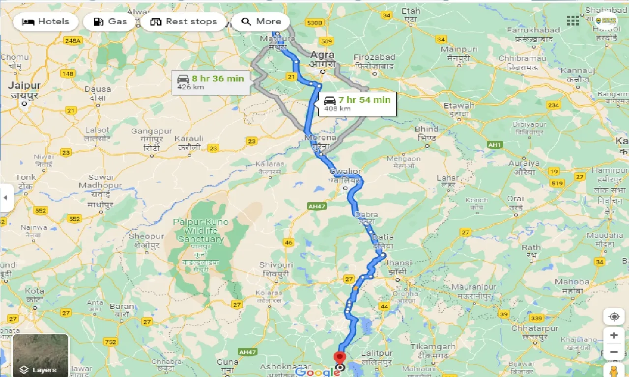vrindavan-to-chanderi-one-way