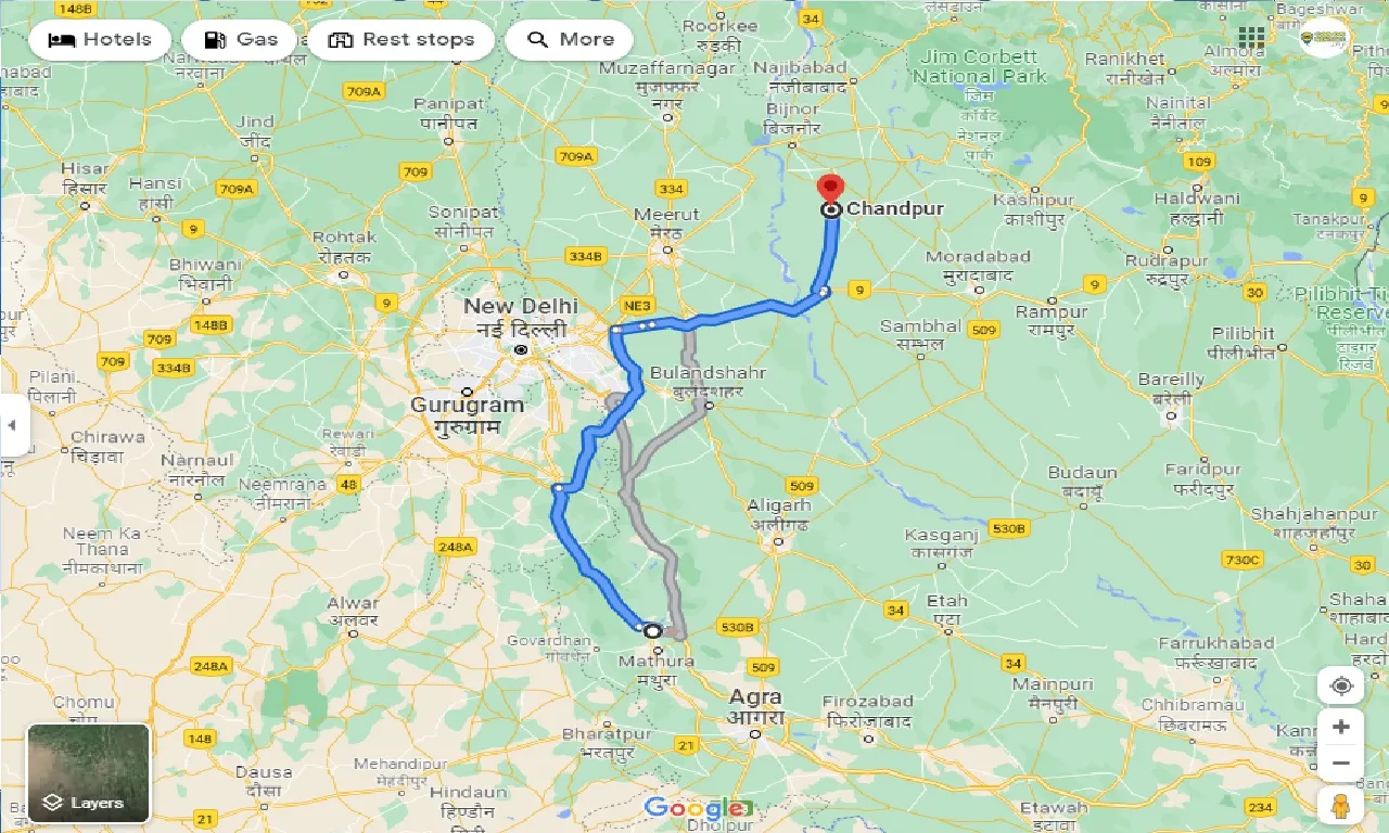 vrindavan-to-chandpur-one-way