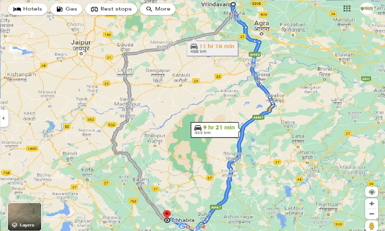 vrindavan-to-chhabra-taxi