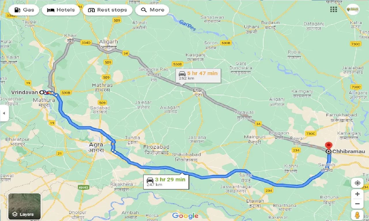 vrindavan-to-chhibramau-taxi