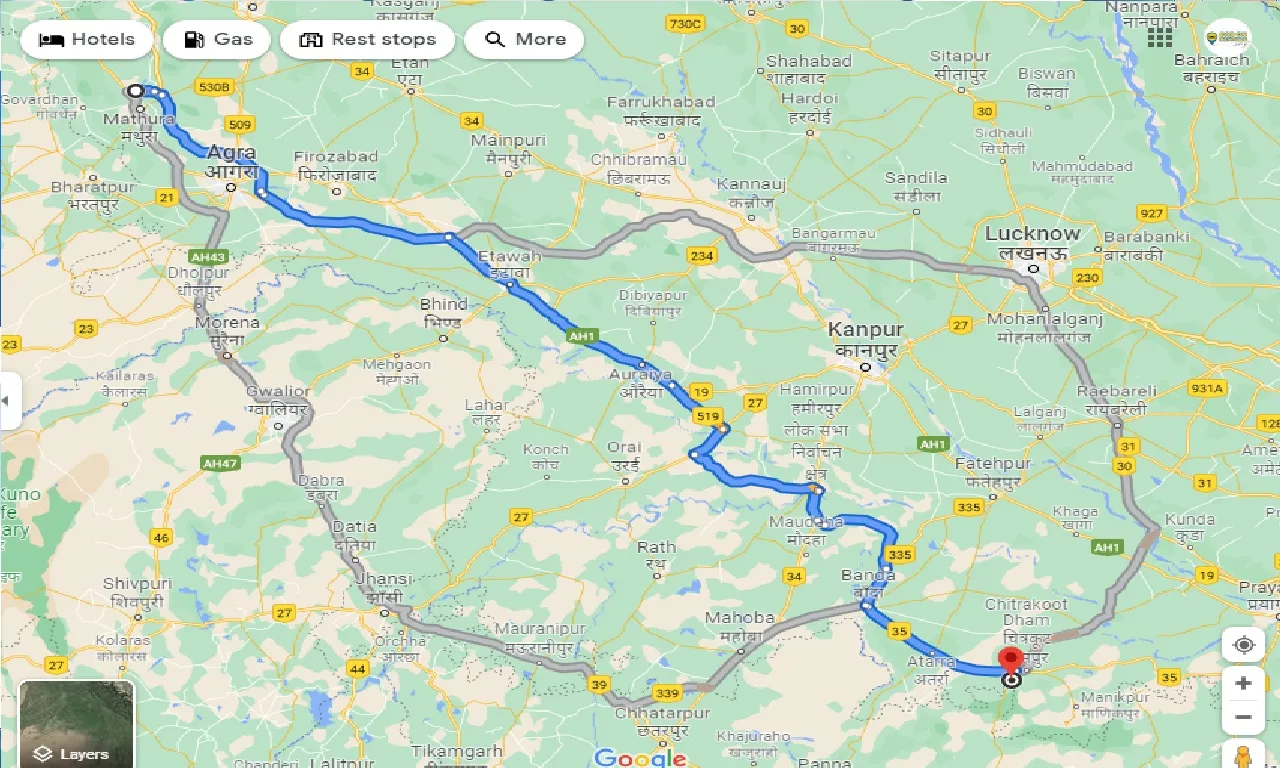 vrindavan-to-chitrakoot-one-way