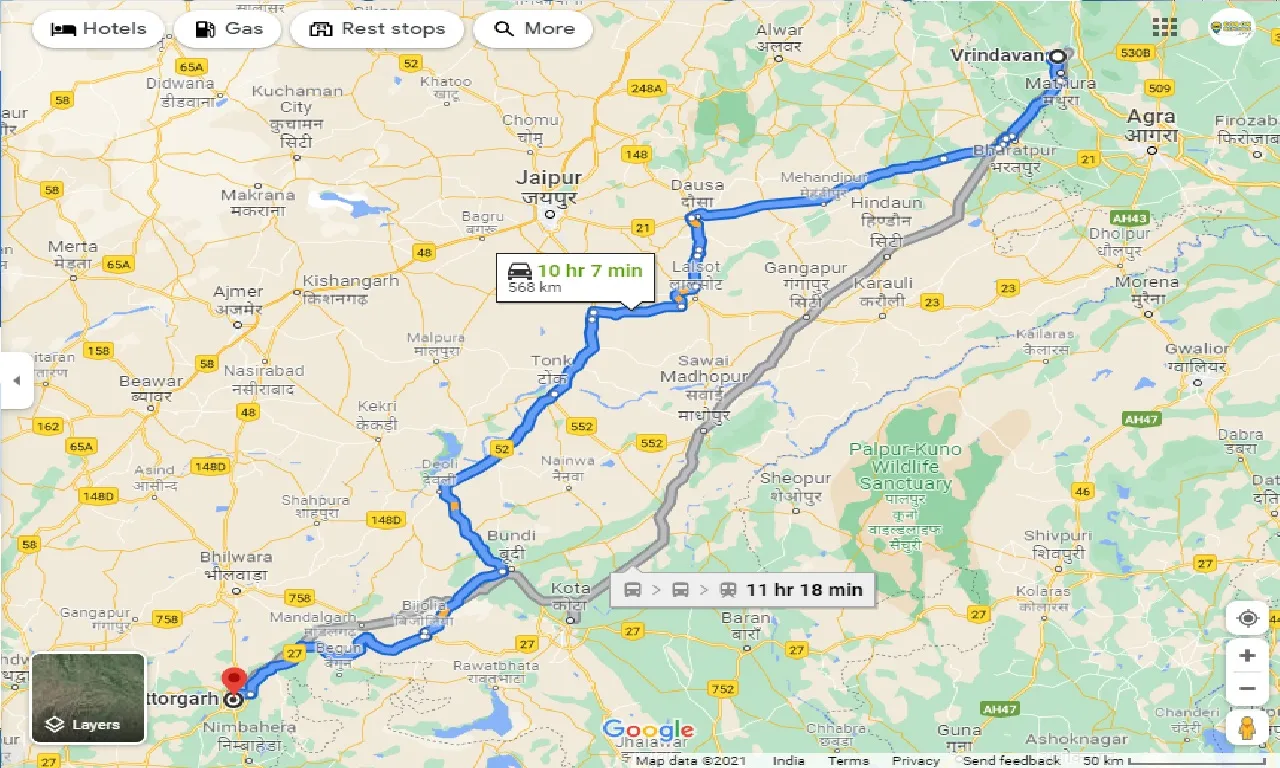 vrindavan-to-chittorgarh-taxi