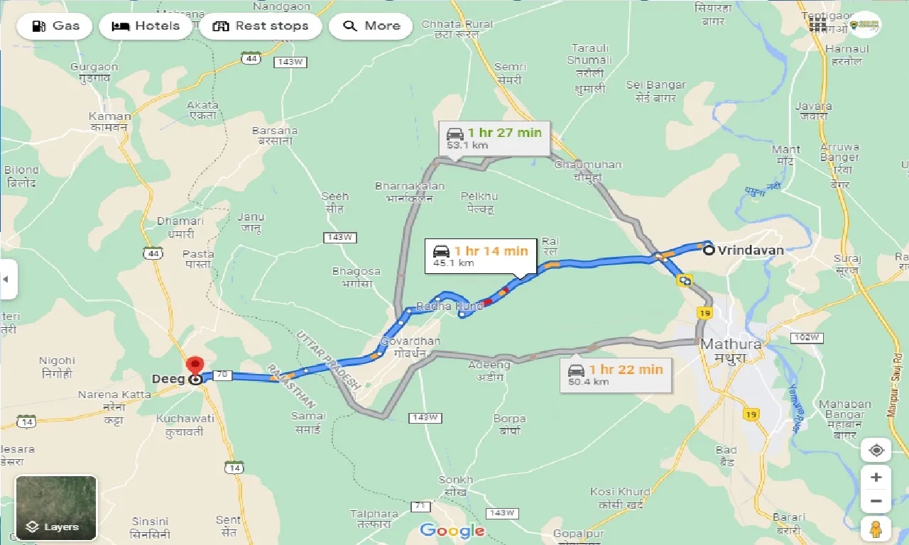 vrindavan-to-deeg-one-way