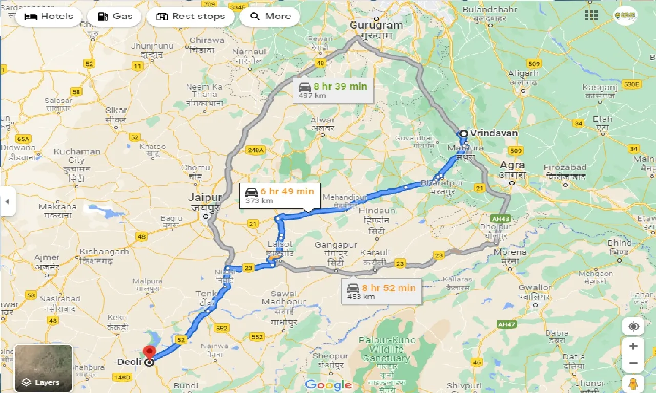 vrindavan-to-deoli-one-way