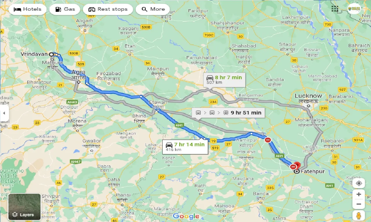 vrindavan-to-fatehpur-taxi
