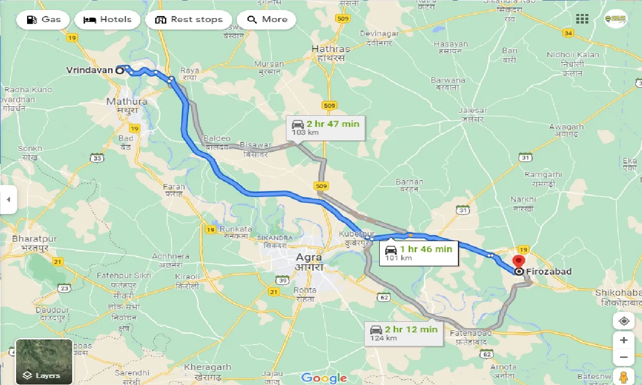 vrindavan-to-firozabad-taxi