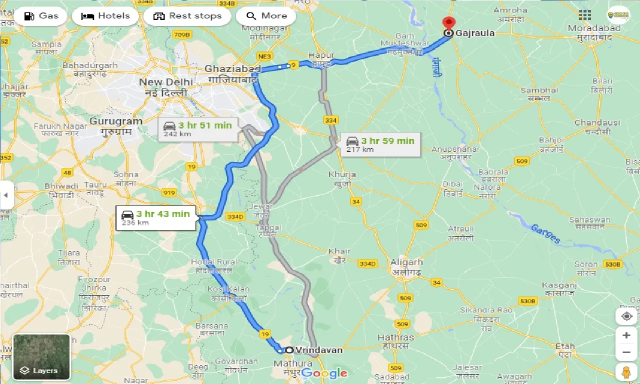 vrindavan-to-gajraula-one-way