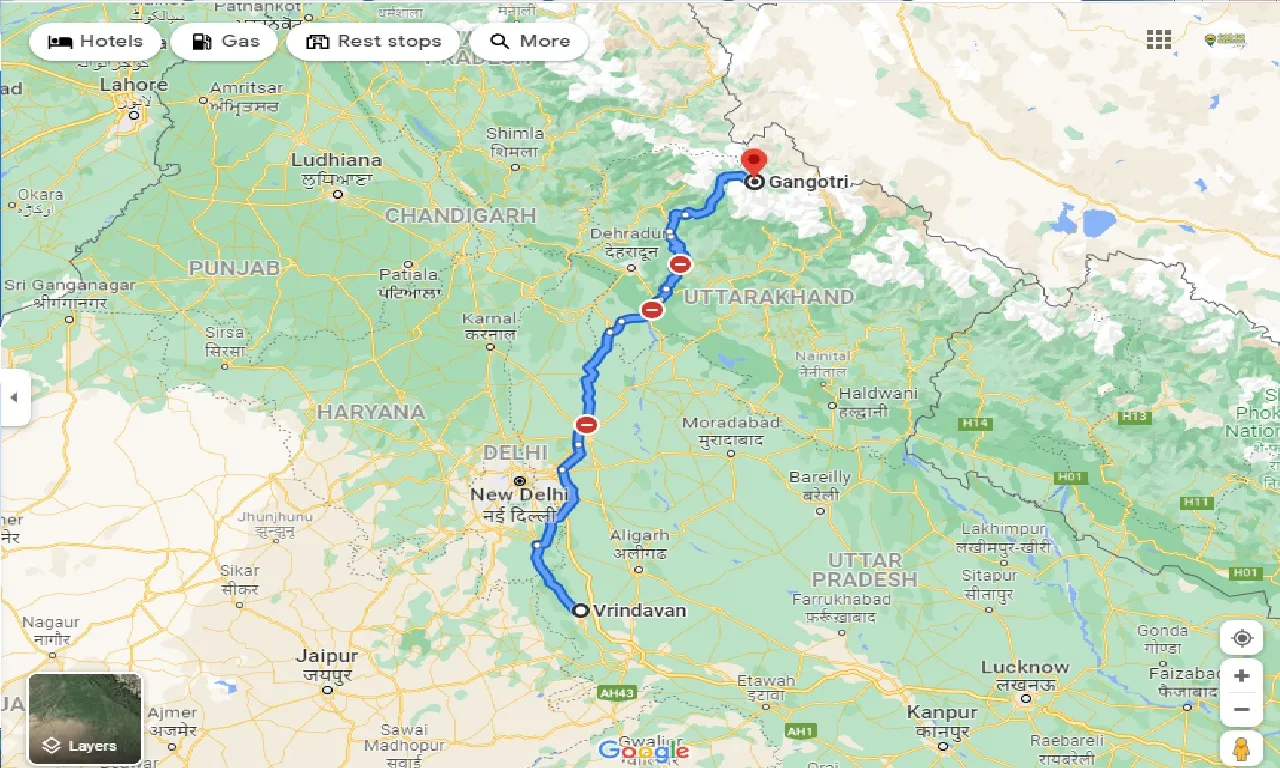 vrindavan-to-gangotri-taxi