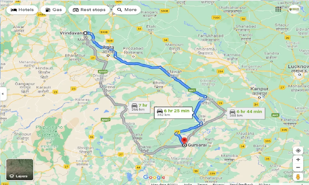 vrindavan-to-gursarai-one-way