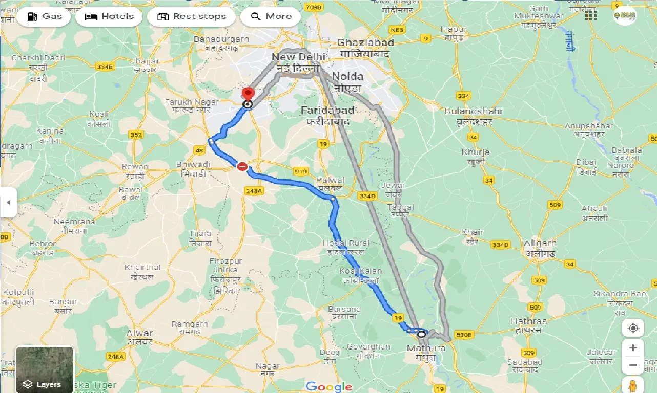 vrindavan-to-gurugram-one-way