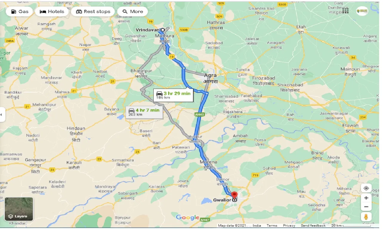 vrindavan-to-gwalior-round-trip