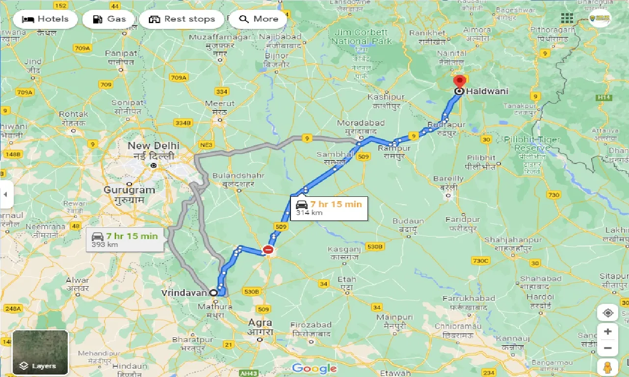 vrindavan-to-haldwani-taxi