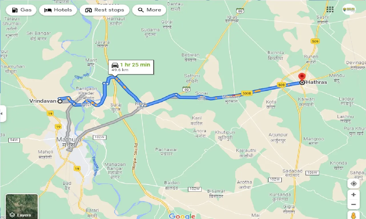 vrindavan-to-hathras-one-way