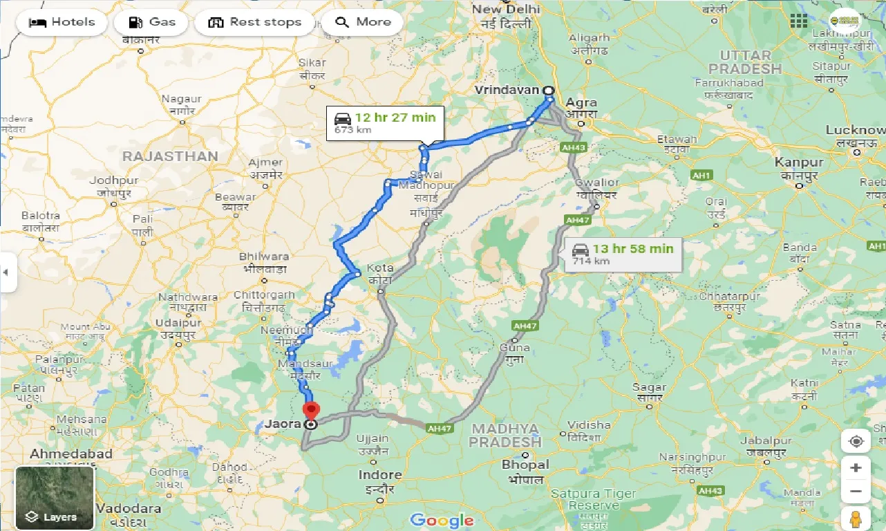 vrindavan-to-jaora-one-way
