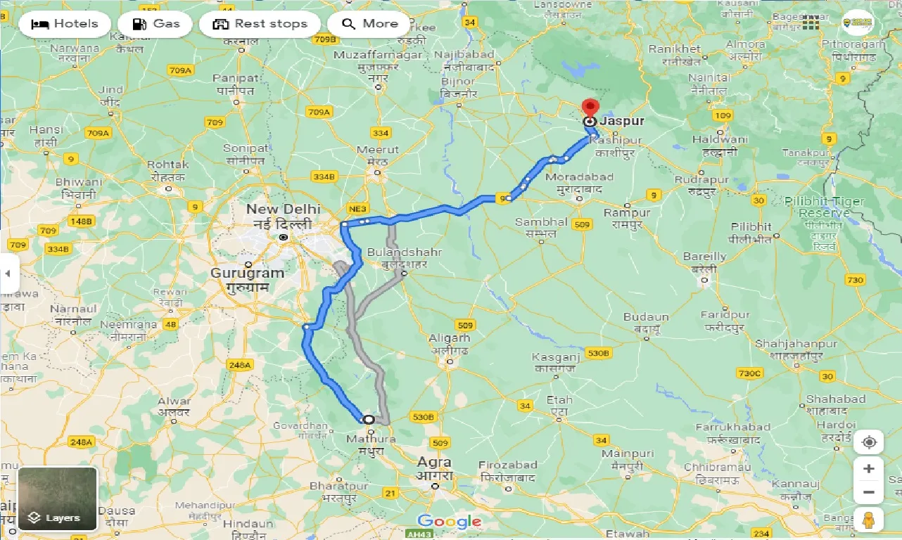 vrindavan-to-jaspur-one-way