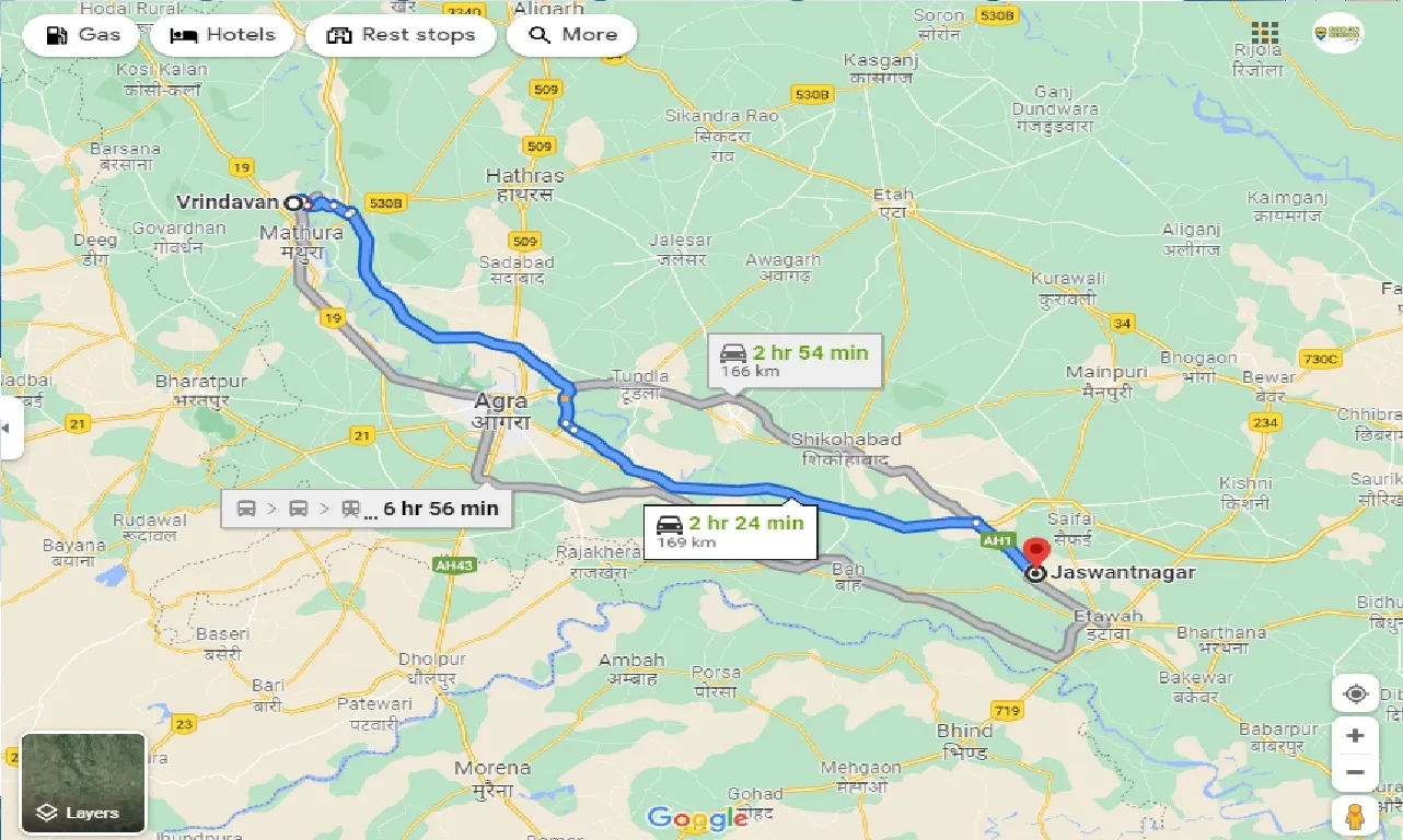 vrindavan-to-jaswantnagar-one-way