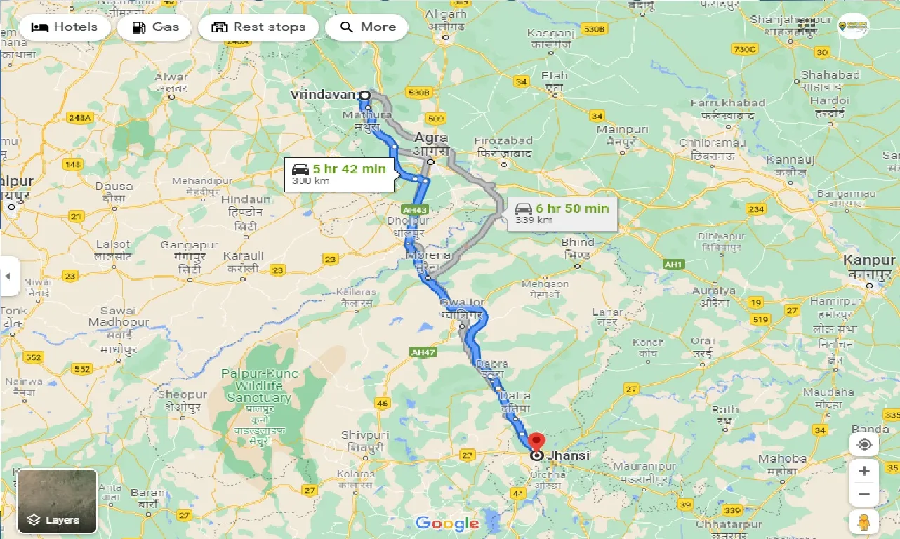vrindavan-to-jhansi-one-way