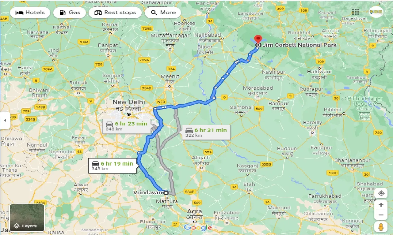 vrindavan-to-jim-corbett-national-park-one-way
