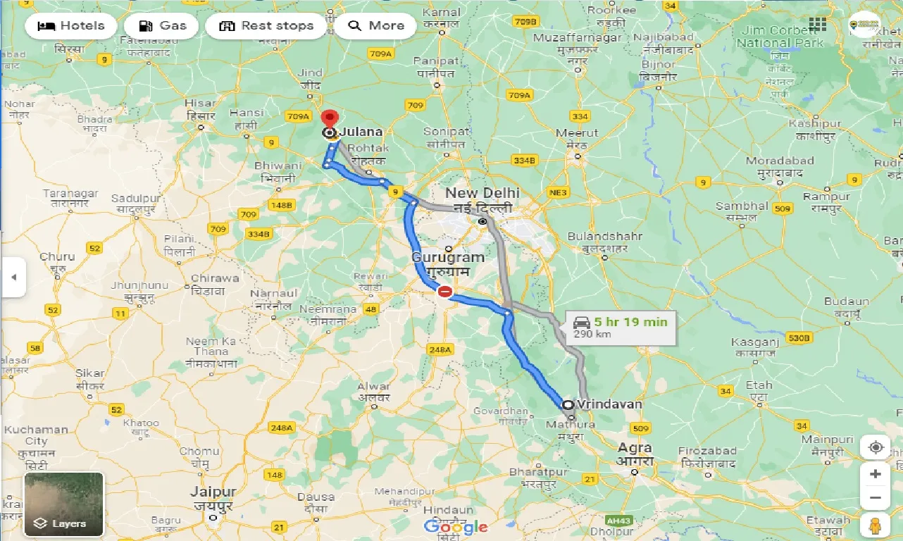 vrindavan-to-julana-one-way