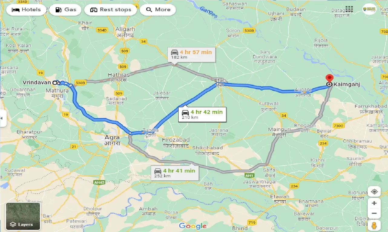 vrindavan-to-kaimganj-taxi