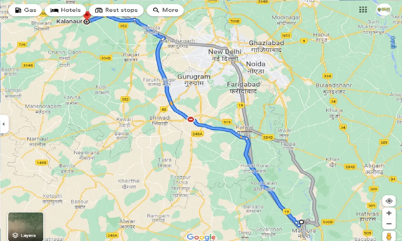 vrindavan-to-kalanaur-taxi