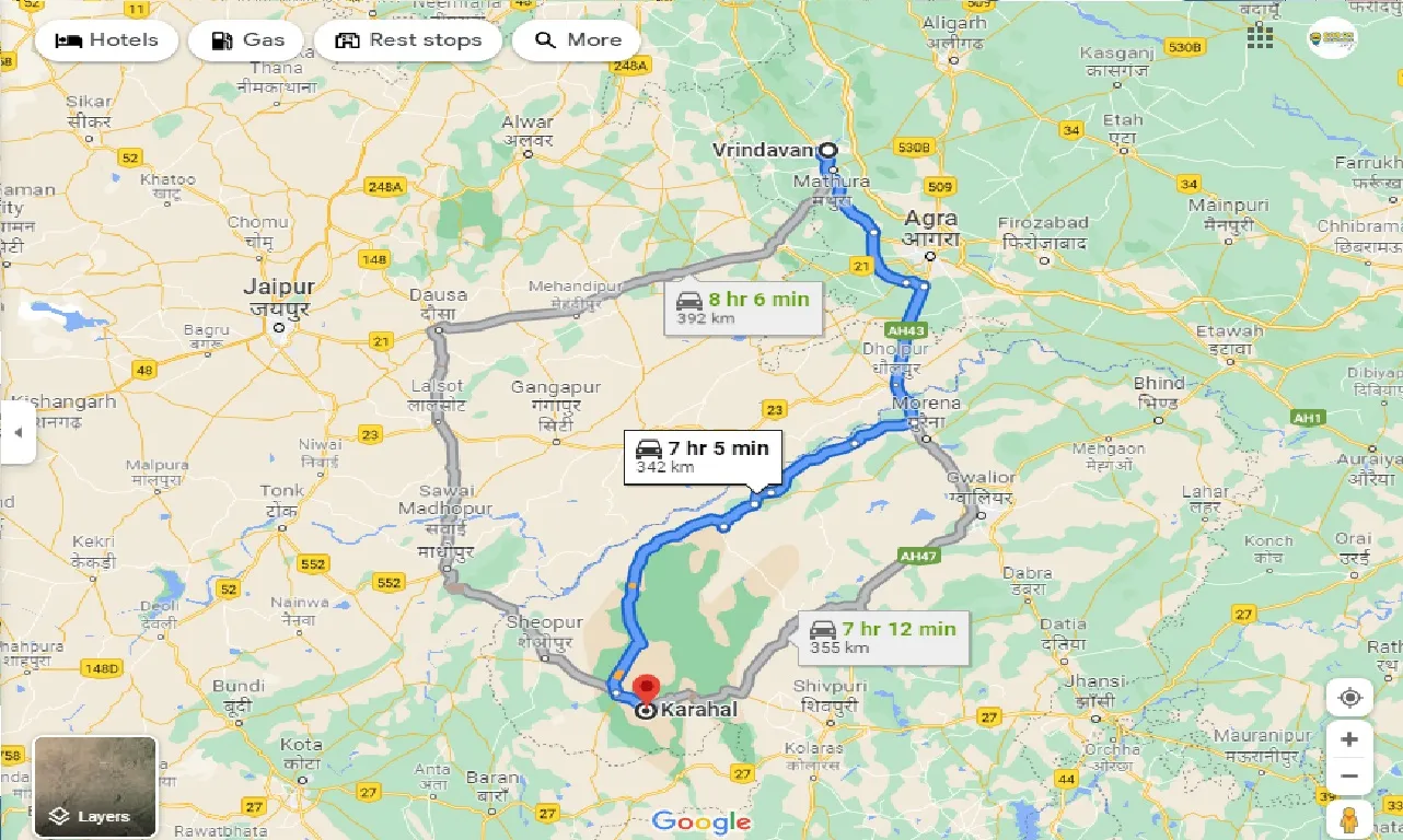 vrindavan-to-karahal-taxi