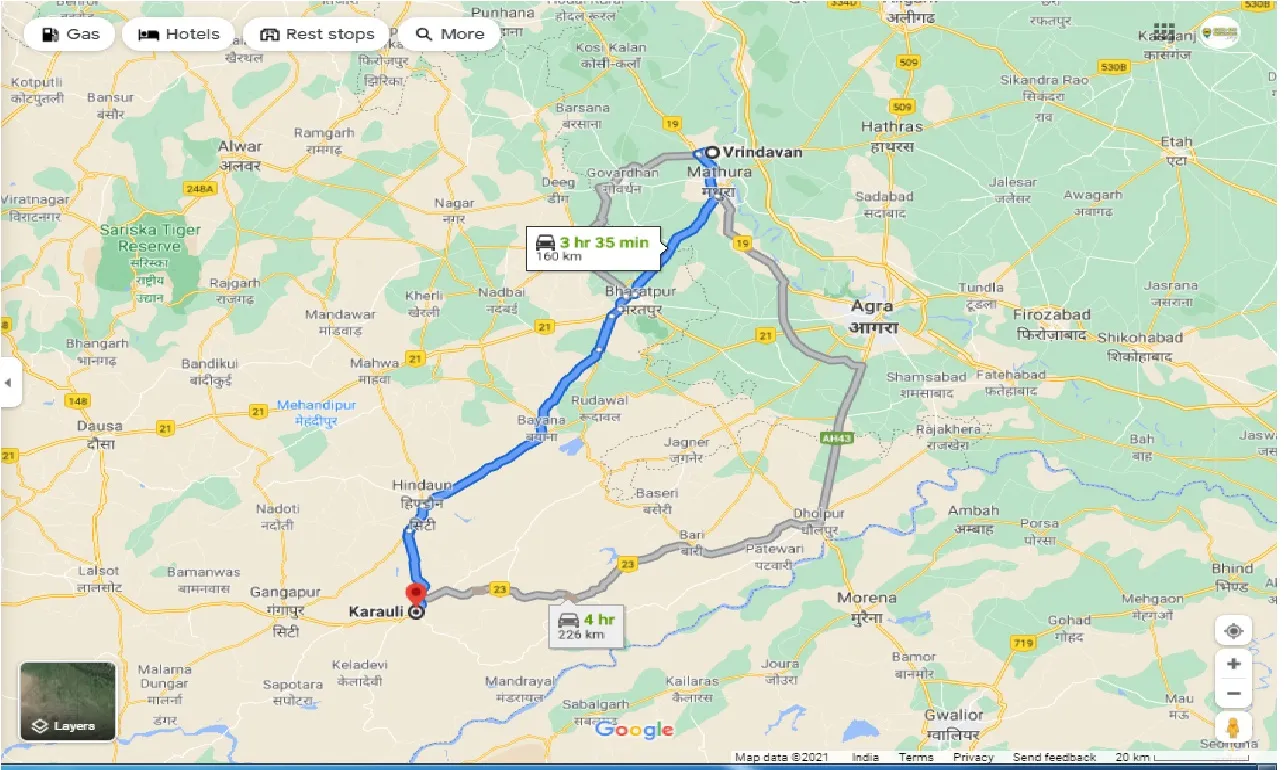 vrindavan-to-karauli-one-way
