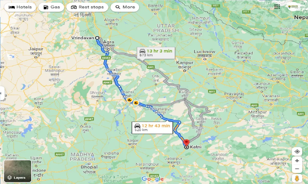 vrindavan-to-katni-one-way